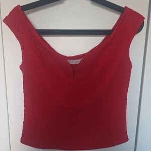 ASTR off shoulder sweetheart neckline top